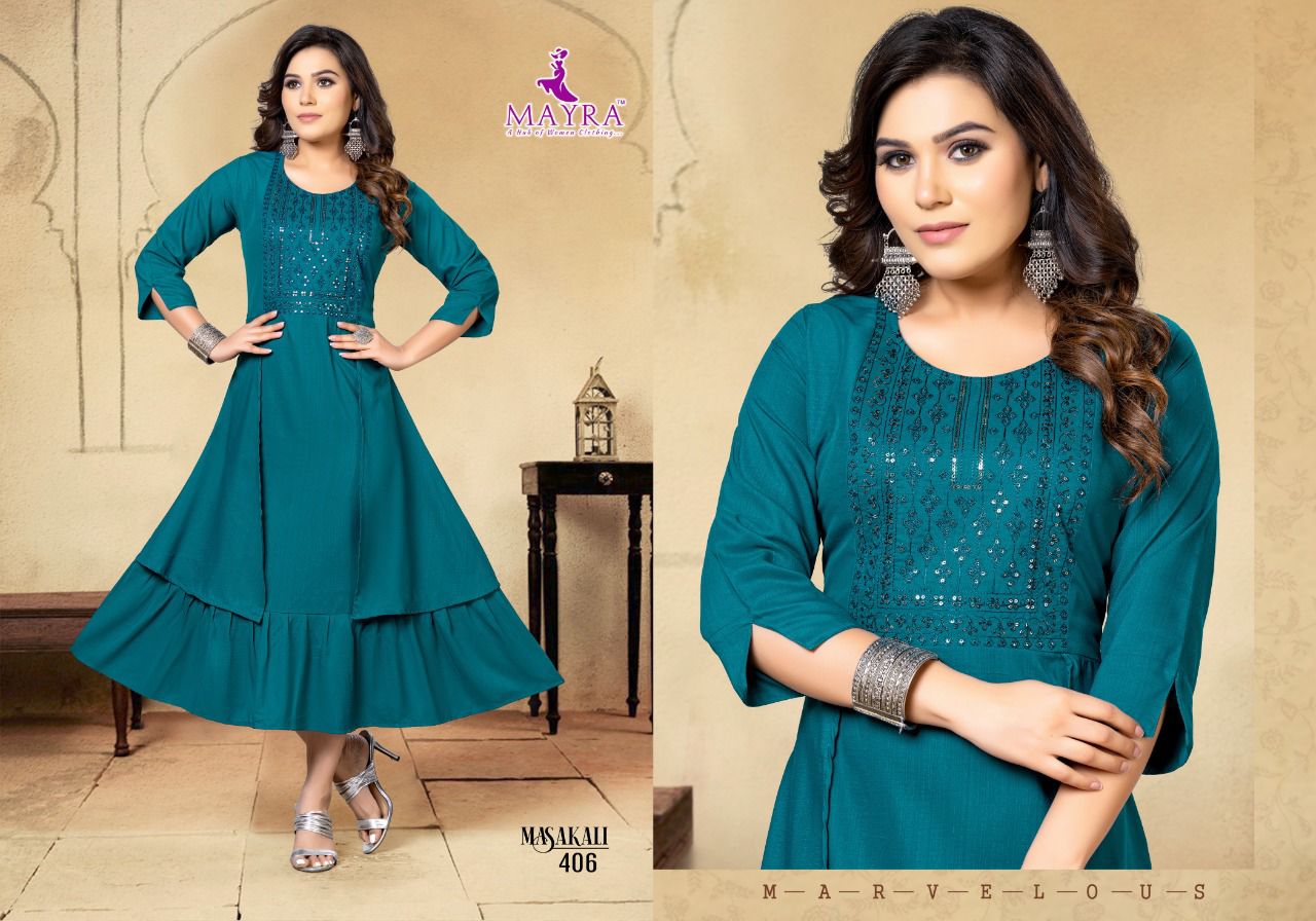 Mayra  Masakali New Designer Ethnic Wear Dancy Anarkali Kurti Collection